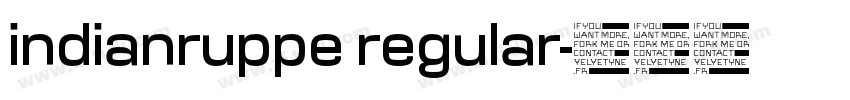 indianruppe regular字体转换